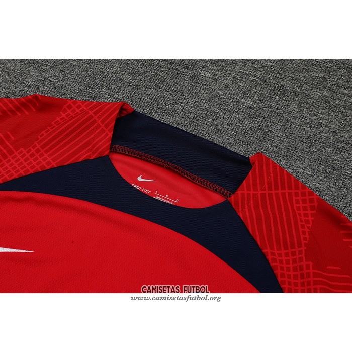 Chandal del Atletico Madrid Manga Corta 2022/2023 Rojo - Pantalon Corto